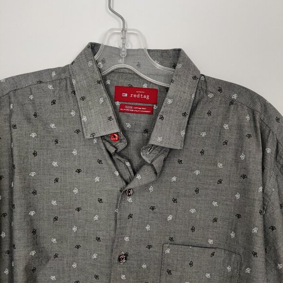Redtag Men's Button Shirt Size Large Down Polka Dot 100% Cotton Office Business - Picture 2 of 8